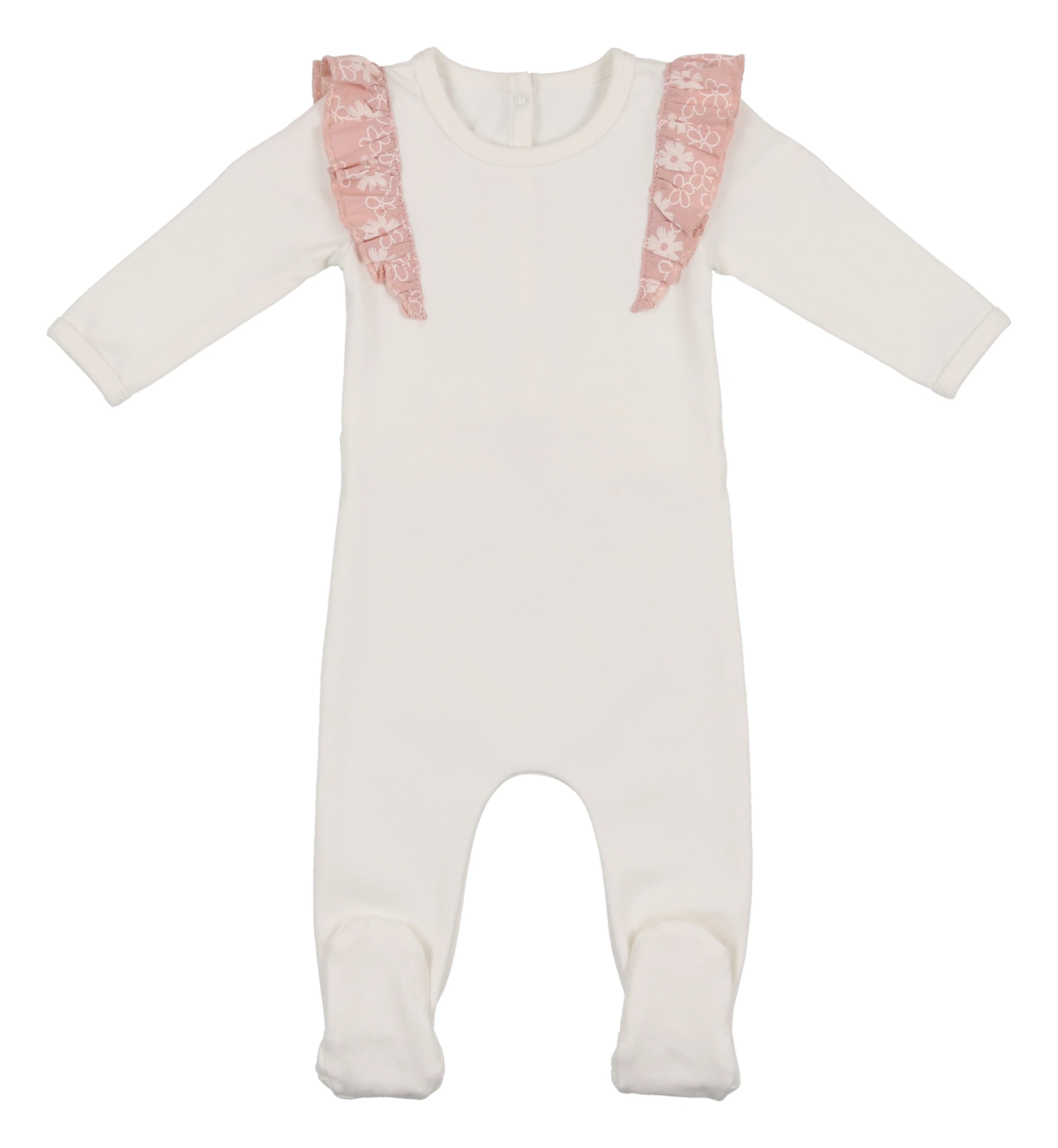 Shoulder Ruffle Footie